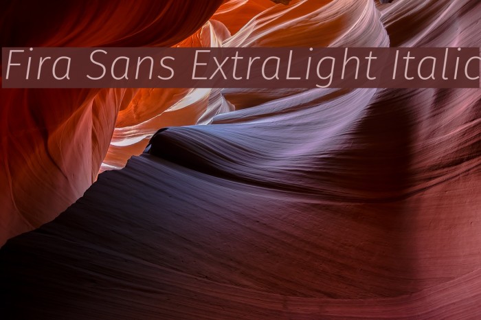 Fira Sans ExtraLight Italic Font examples