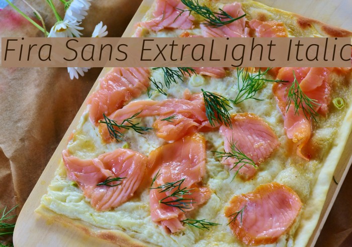 Fira Sans ExtraLight Italic Font examples