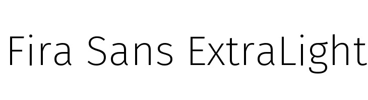 Fira Sans ExtraLight  免费字体下载