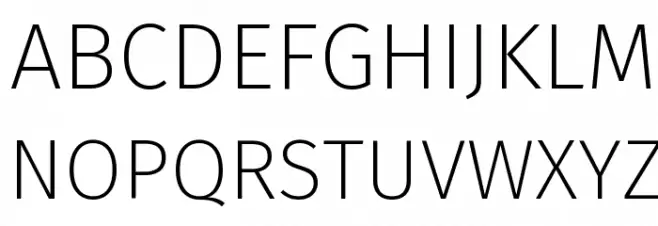Fira Sans ExtraLight Schriftart Groß