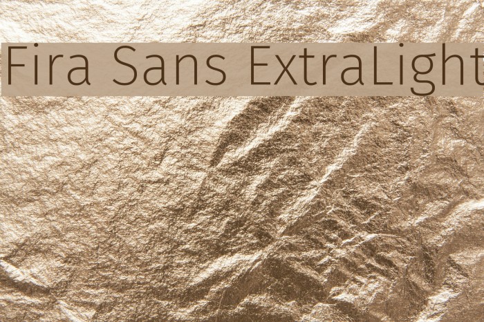 Fira Sans ExtraLight Font examples