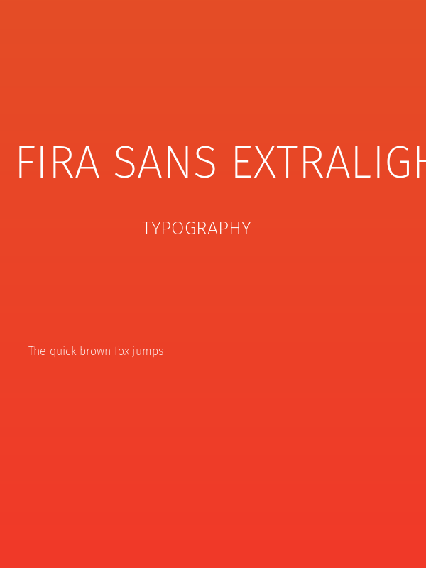 Fira Sans ExtraLight Poster