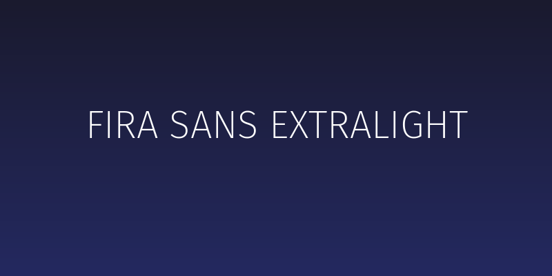 Fira Sans ExtraLight Social Header