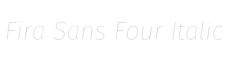 Fira Sans Four Italic  font caratteri gratis
