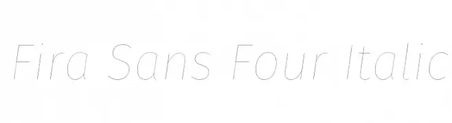 Fira Sans Four Italic  नि: शुल्क फ़ॉन्ट्स डाउनलोड