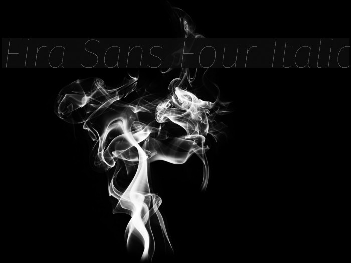 Fira Sans Four Italic Font examples