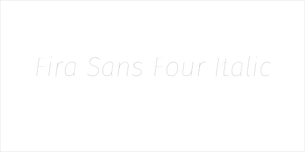 Fira Sans Four Italic Logo