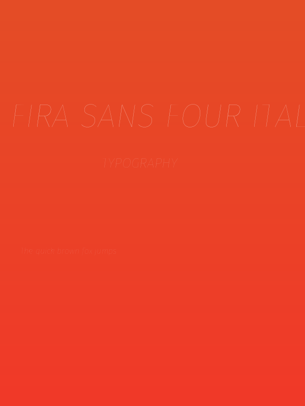 Fira Sans Four Italic Poster