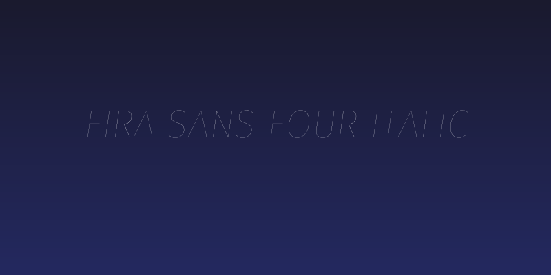 Fira Sans Four Italic Social Header