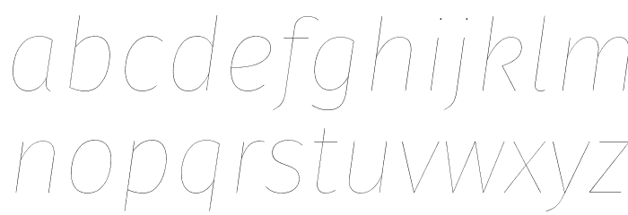 Fira Sans Four Italic Font LOWERCASE