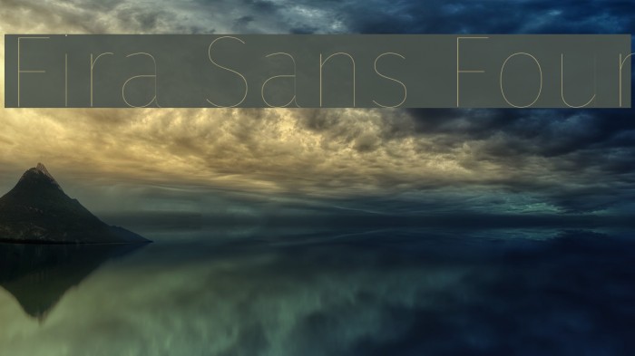Fira Sans Four Font examples