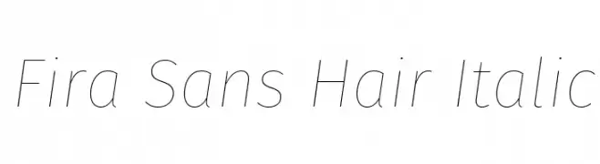 Fira Sans Hair Italic  नि: शुल्क फ़ॉन्ट्स डाउनलोड