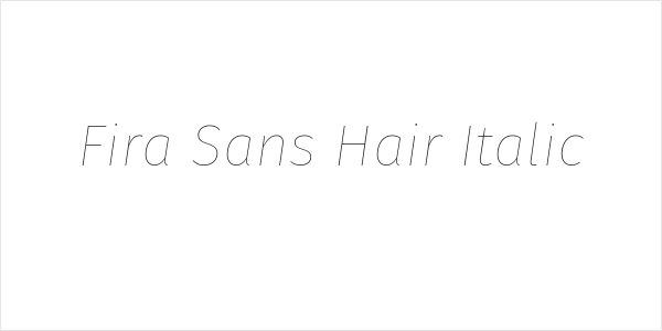 Fira Sans Hair Italic Logo