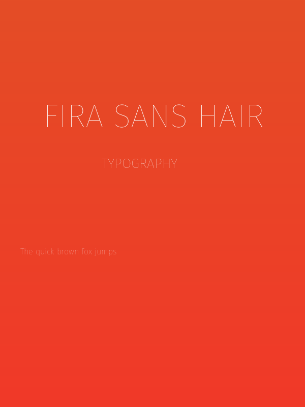 Fira Sans Hair Poster