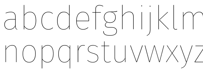 Fira Sans Hair Font LOWERCASE