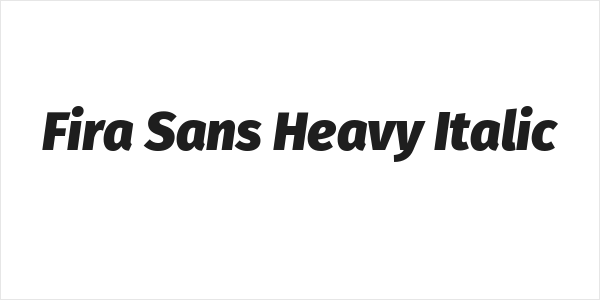 Fira Sans Heavy Italic Logo