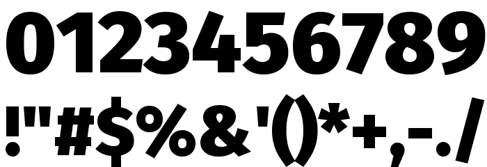 Fira Sans Heavy Font OTHER CHARS