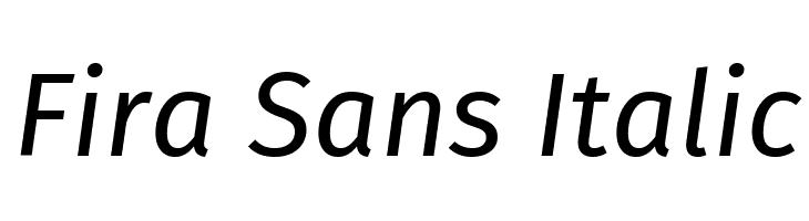 Fira Sans Italic Font