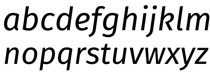 Fira Sans Italic フォント 小文字