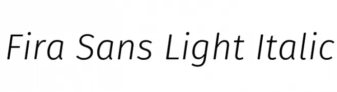 Fira Sans Light Italic  नि: शुल्क फ़ॉन्ट्स डाउनलोड