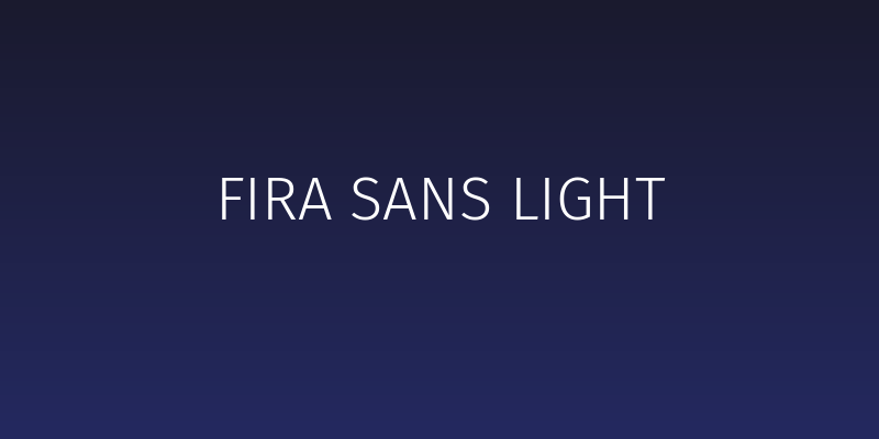 Fira Sans Light Social Header