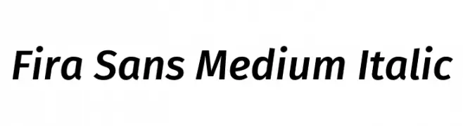 Fira Sans Medium Italic  नि: शुल्क फ़ॉन्ट्स डाउनलोड