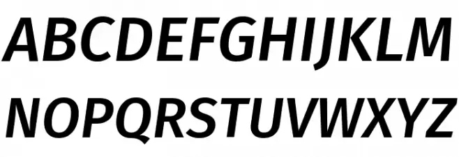 Fira Sans Medium Italic Schriftart Groß