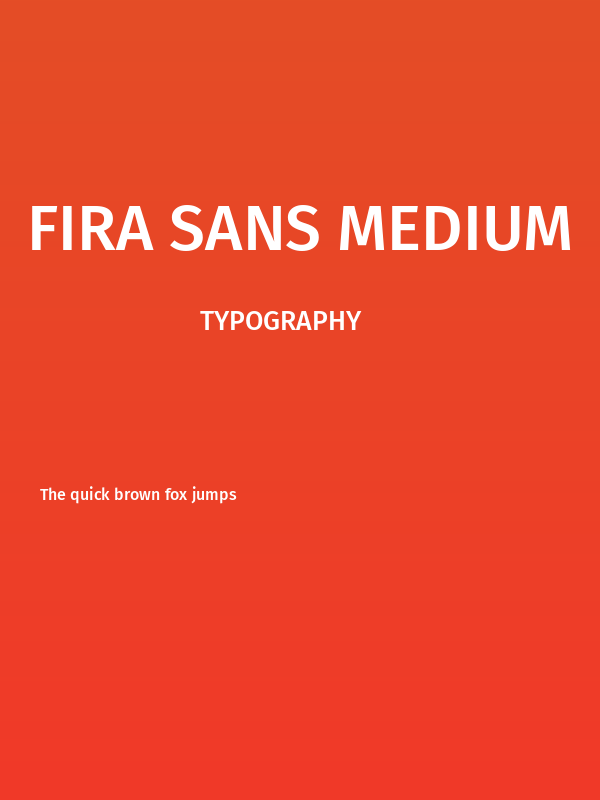 Fira Sans Medium Poster