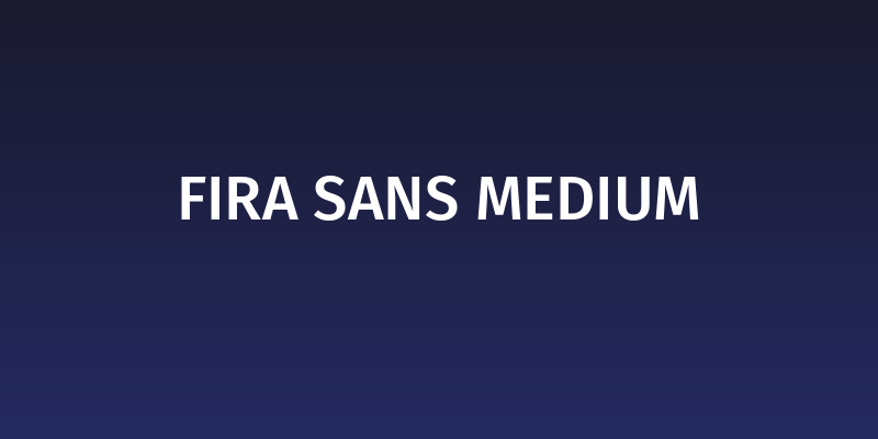 Fira Sans Medium Social Header