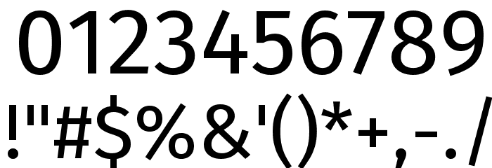Fira Sans Regular Font OTHER CHARS