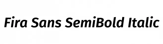 Fira Sans SemiBold Italic  नि: शुल्क फ़ॉन्ट्स डाउनलोड