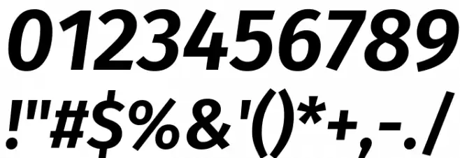 Fira Sans SemiBold Italic Font OTHER CHARS