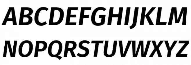 Fira Sans SemiBold Italic Fuentes MAYÚSCULAS
