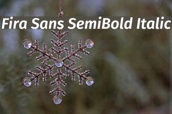 Fira Sans SemiBold Italic Font examples