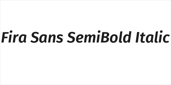 Fira Sans SemiBold Italic Logo