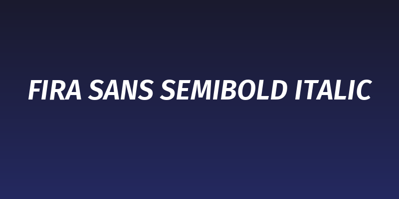 Fira Sans SemiBold Italic Social Header