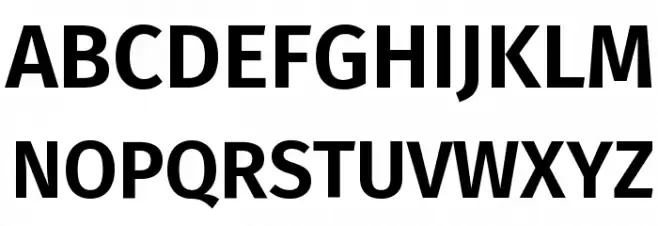 Fira Sans SemiBold Caratteri MAIUSCOLE