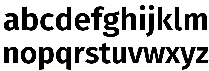 Fira Sans SemiBold Font LOWERCASE