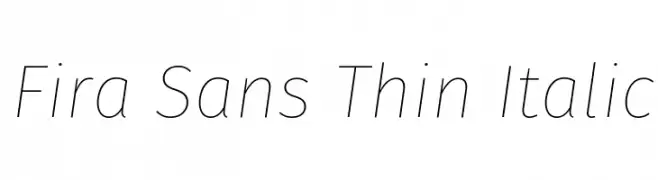 Fira Sans Thin Italic  Fuentes Gratis Descargar