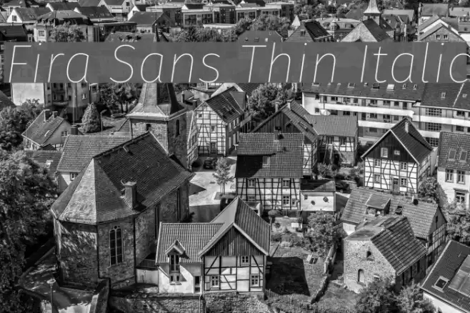 Fira Sans Thin Italic examples