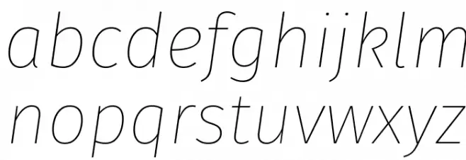 Fira Sans Thin Italic