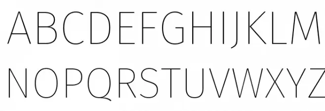 Fira Sans Thin Schriftart Groß