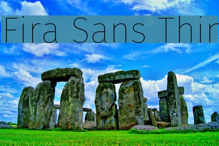 Fira Sans Thin Font examples
