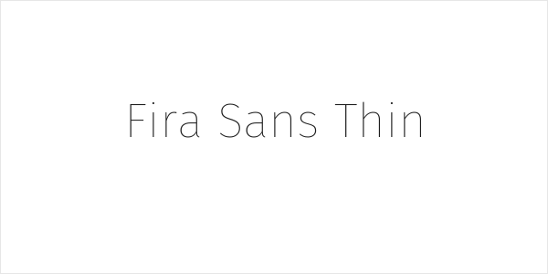 Fira Sans Thin Logo