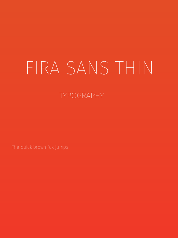 Fira Sans Thin Poster