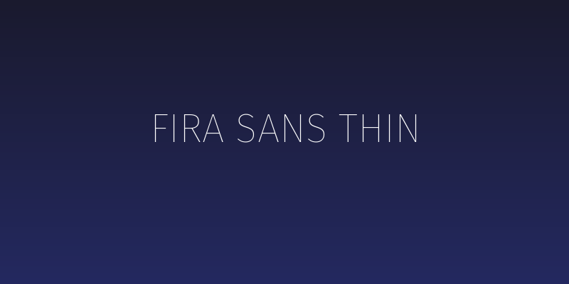 Fira Sans Thin Social Header