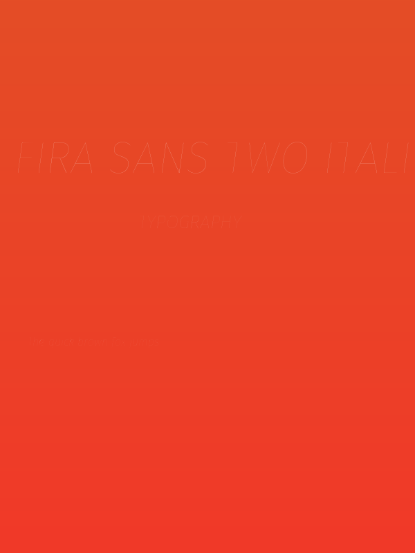 Fira Sans Two Italic Poster