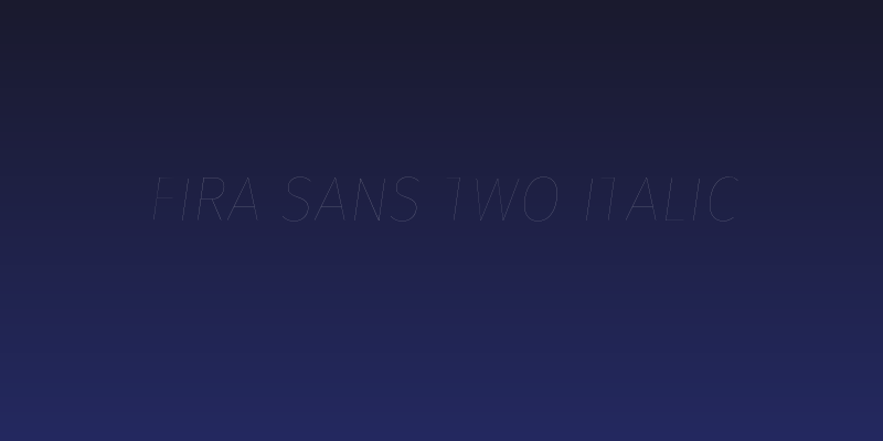 Fira Sans Two Italic Social Header