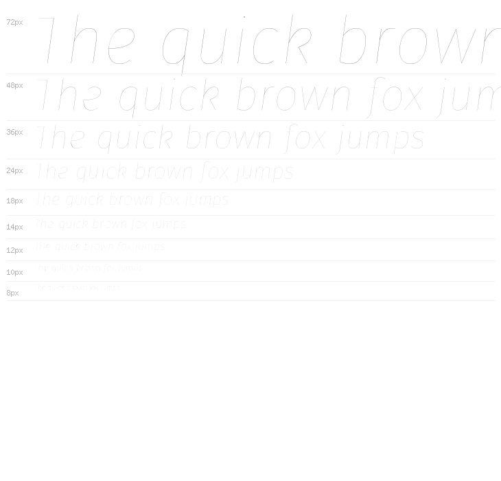 Fira Sans Two Italic Waterfall