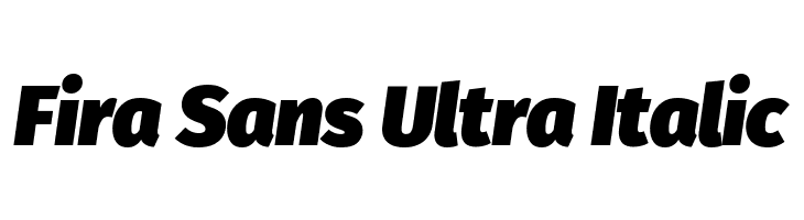 Fira Sans Ultra Italic  Free Fonts Download